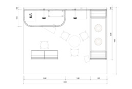 NALO Kopfstand EDO 4x5m Grundriss