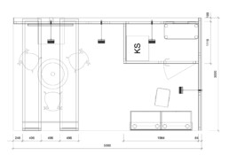 NALO Eckstand JAIK 3x5m Grundriss