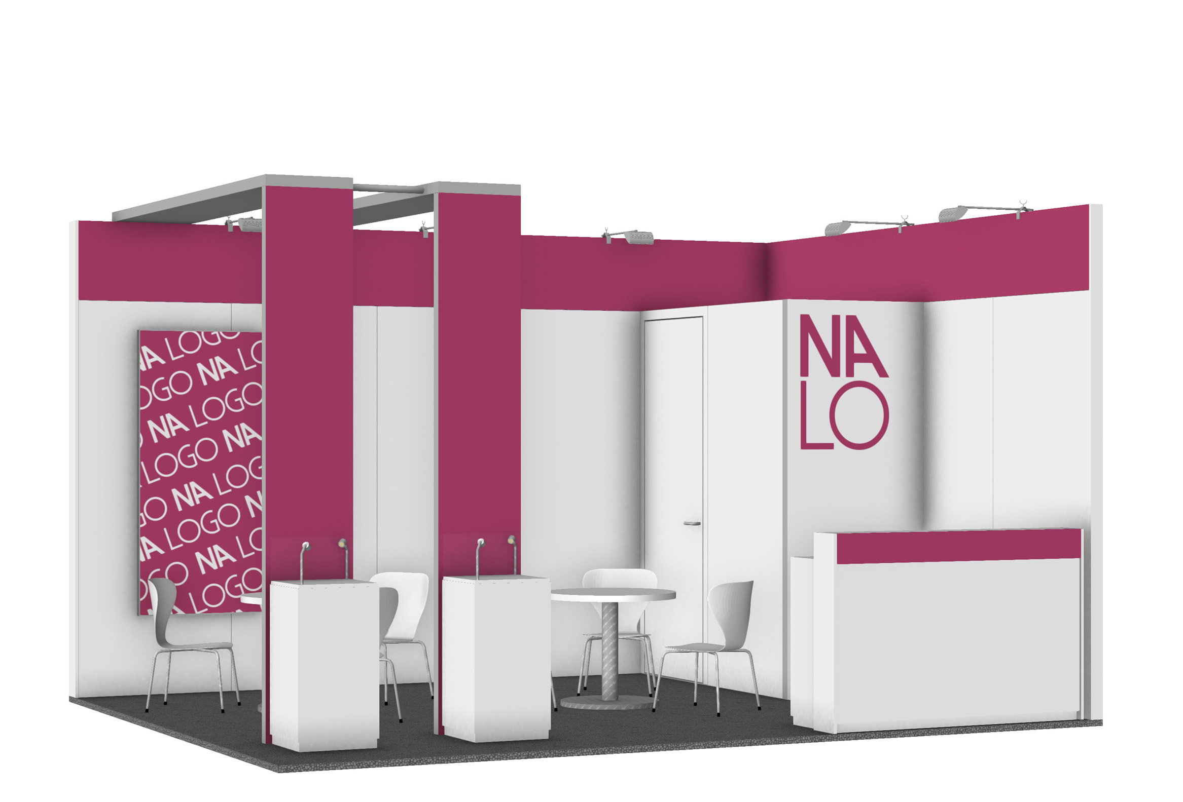 NALO Eckstand JAIK 4x5m Perspektivansicht