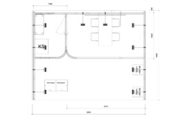 NALO Reihenstand LIAN 4x5m Grundriss