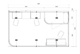 NALE Eckstand NANE 3x5m Grundriss