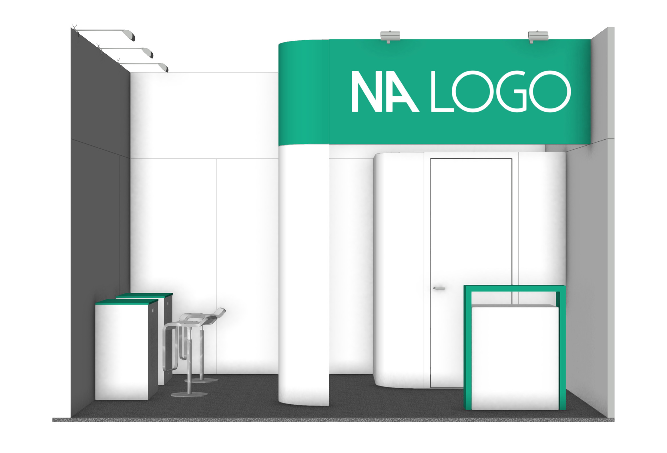 NALO Reihenstand NANE 4x5m Perspektivansicht